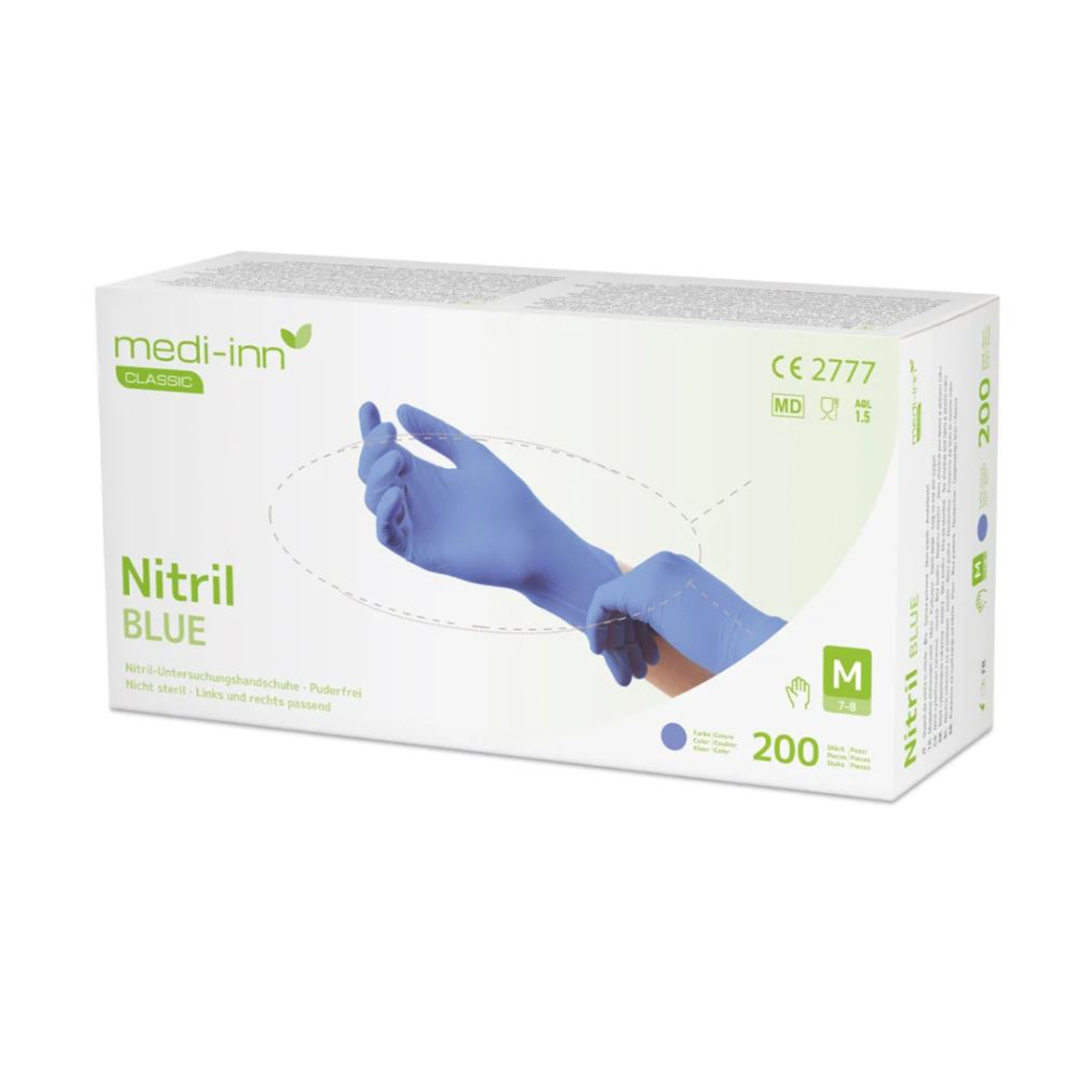 Gants en nitrile Medi-Inn 200, non poudrés, bleu