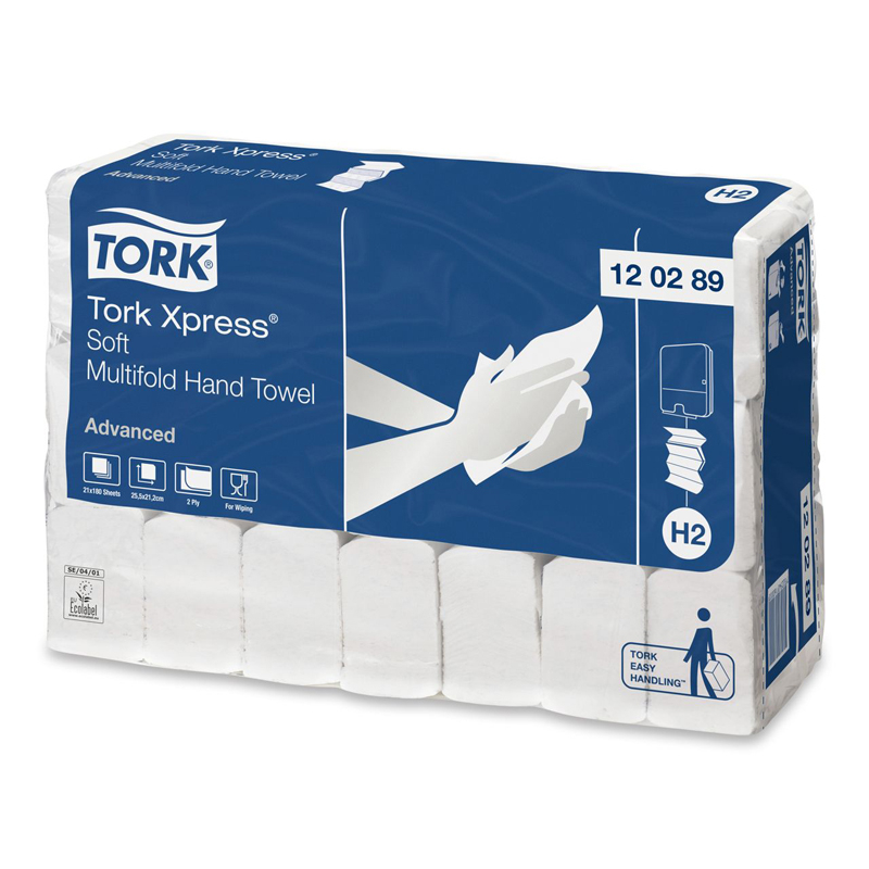 Essuie-mains pliés TORK® Xpress Multifold HT H2 Advanced