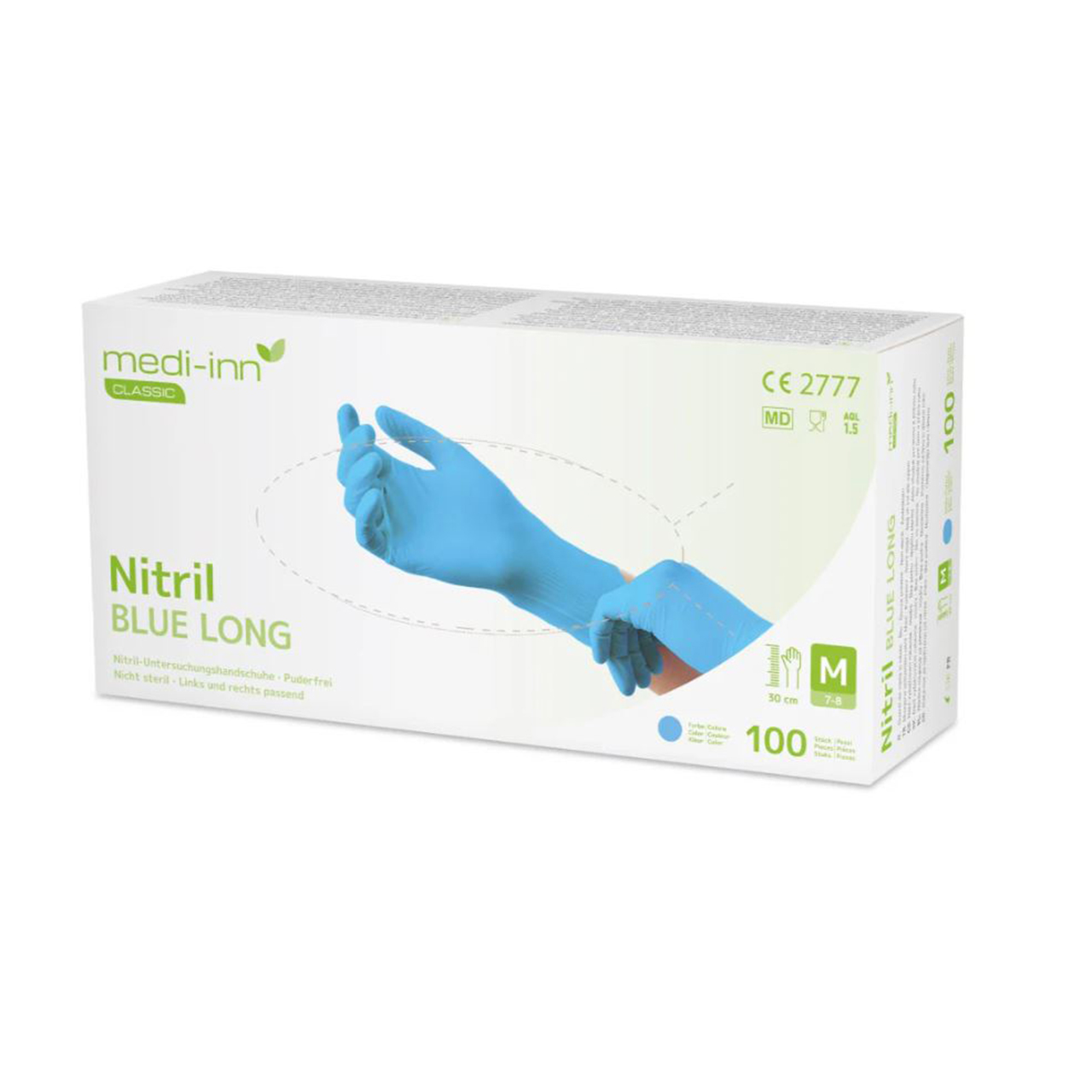 Gants en nitrile Medi-Inn, manche longue, non poudrés