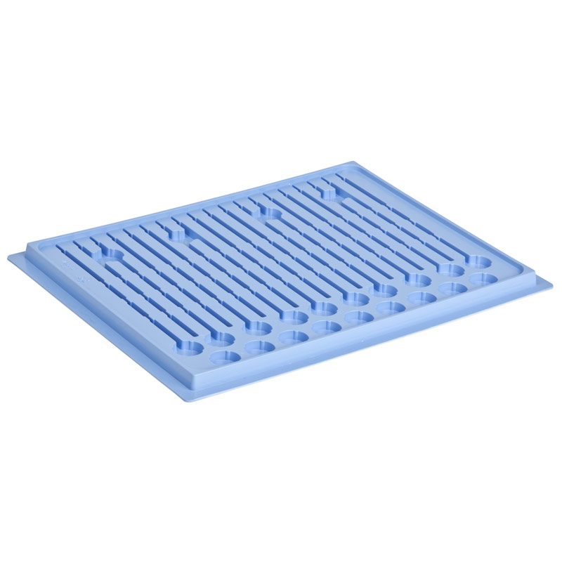 Plateau pour distribution de médicaments, bleu, 34 x 45 cm, pour machine à laver