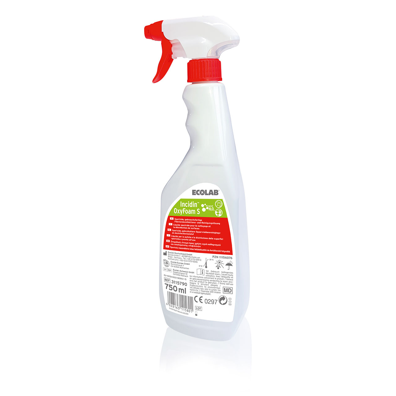 Spray pour la désinfection de surfaces Incidiin Oxyfoam S, Hi-Speed H202, virucide  sans alcohol