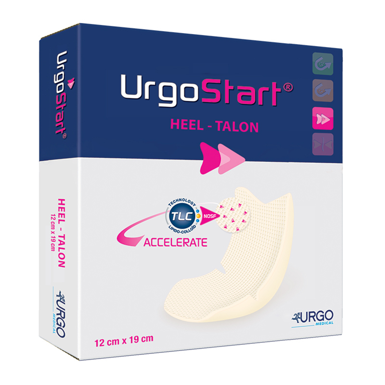 Compresse hydrocellulaire UrgoStart Heel, 12 x 19 cm