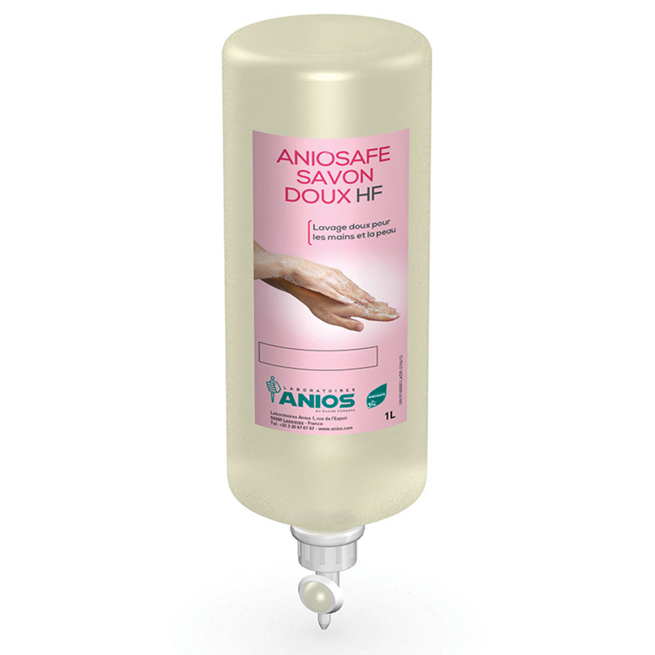 Lotion lavante ANIOSAFE, Savon doux HF, ph-neutre, sans parfum ni colorant, airless, 