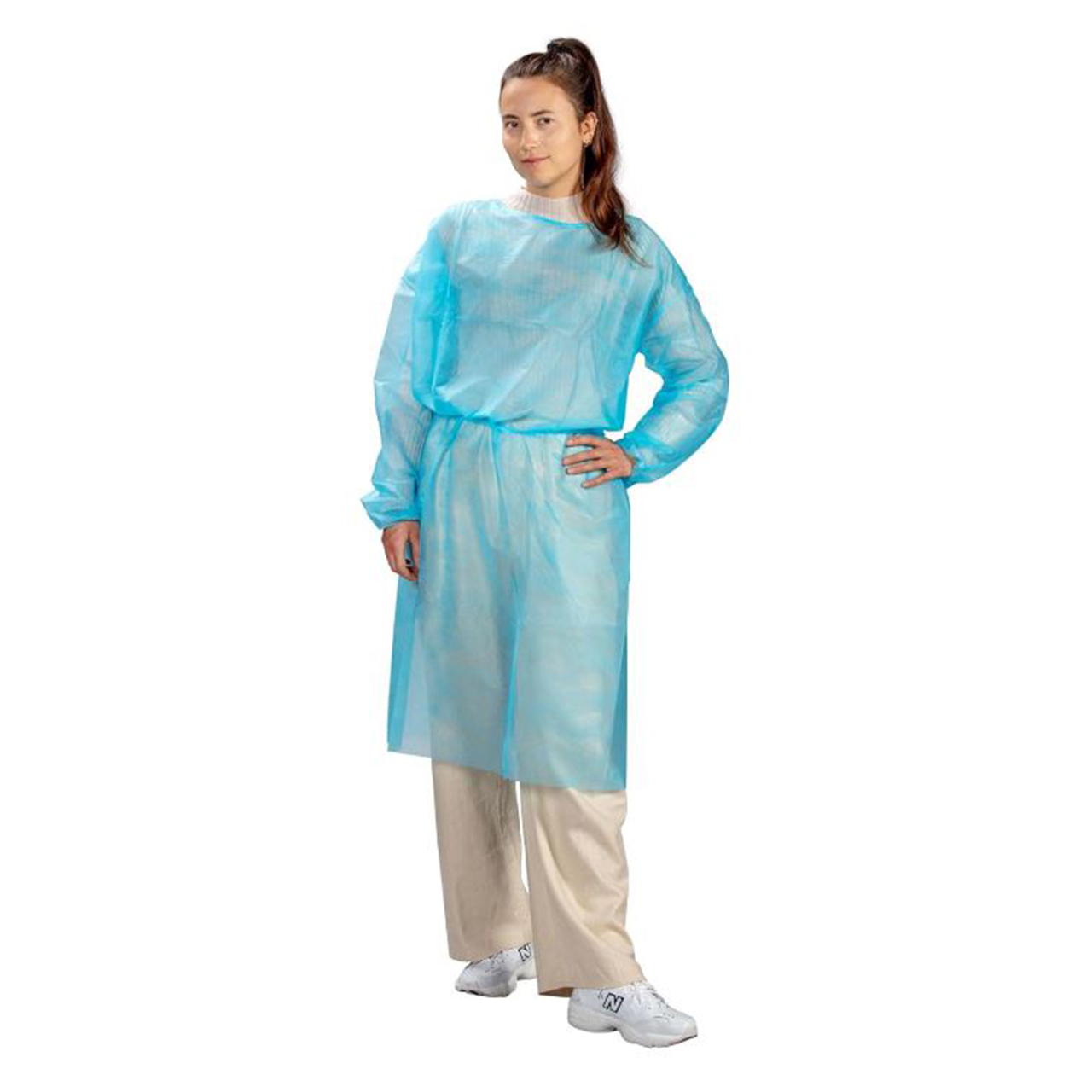 Manteau de visiteurs - PP, Medi-Inn avec manches élastique, Unisex, bleu