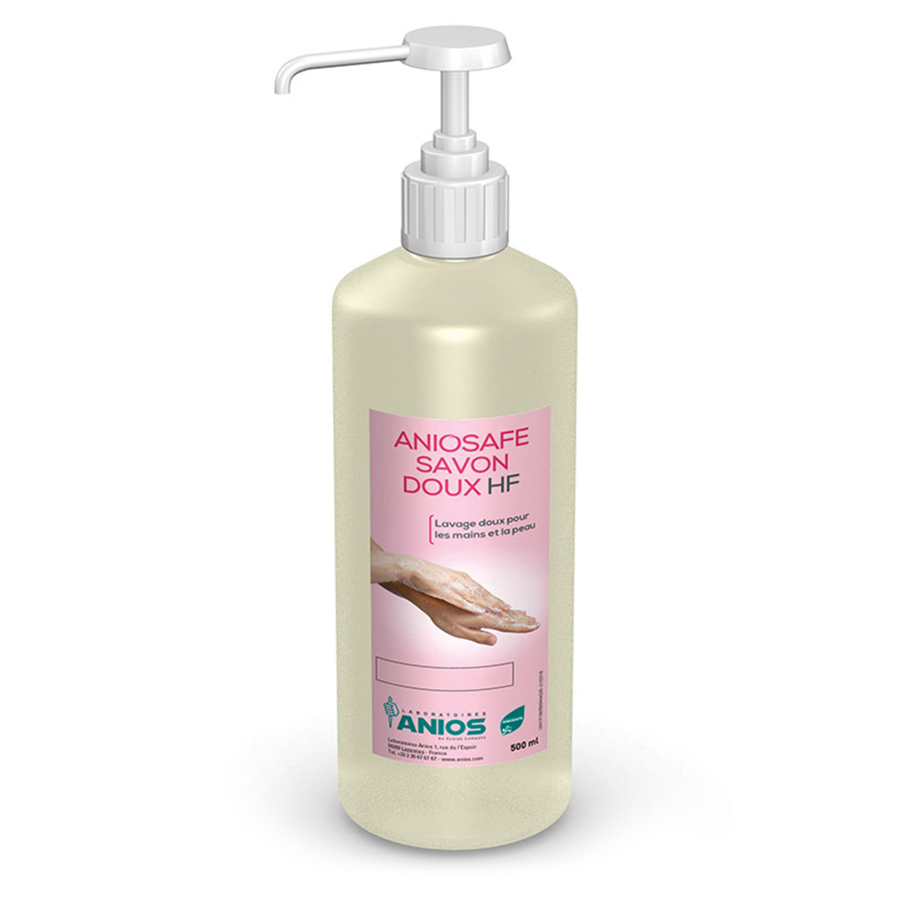 Lotion lavante ANIOSAFE, Savon doux HF, ph-neutre, sans parfum / colorant, avec pompe doseuse